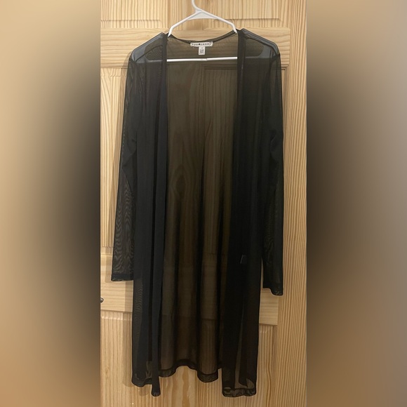 Eye Candy Black Sheer Robe - Picture 7 of 10